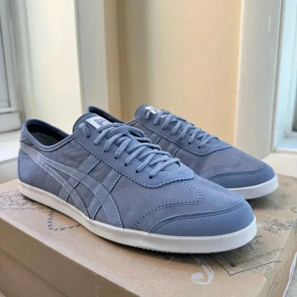 Onitsuka Tiger Sneaker Shoes in Stone Wash Blue White - Picture 4 of 11